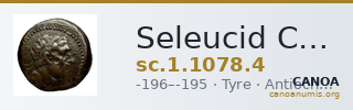 Seleucid Coins (part 1) 1078.4 — CANOA