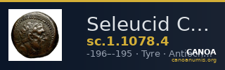 Seleucid Coins (part 1) 1078.4 — CANOA