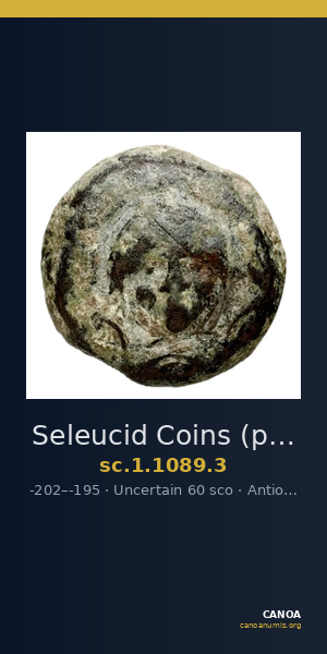 Seleucid Coins (part 1) 1089.3 — CANOA