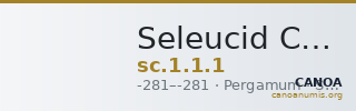 Seleucid Coins (part 1) 1.1 — CANOA