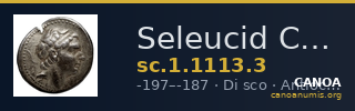 Seleucid Coins (part 1) 1113.3 — CANOA