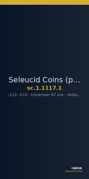 Seleucid Coins (part 1) 1117.1 — CANOA