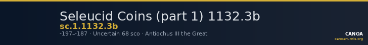Seleucid Coins (part 1) 1132.3b — CANOA