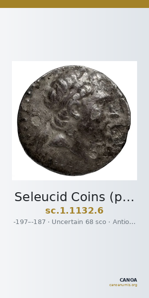 Seleucid Coins (part 1) 1132.6 — CANOA