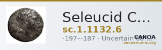 Seleucid Coins (part 1) 1132.6 — CANOA