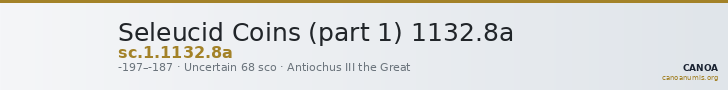 Seleucid Coins (part 1) 1132.8a — CANOA