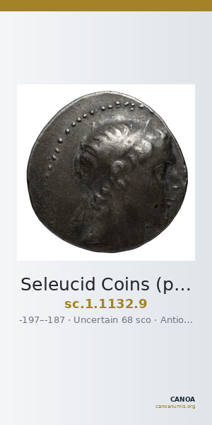 Seleucid Coins (part 1) 1132.9 — CANOA