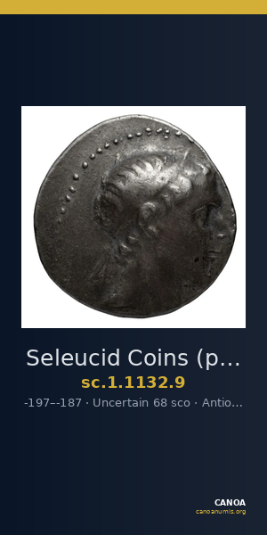 Seleucid Coins (part 1) 1132.9 — CANOA
