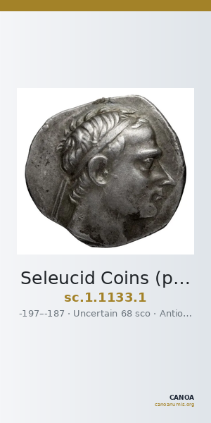 Seleucid Coins (part 1) 1133.1 — CANOA