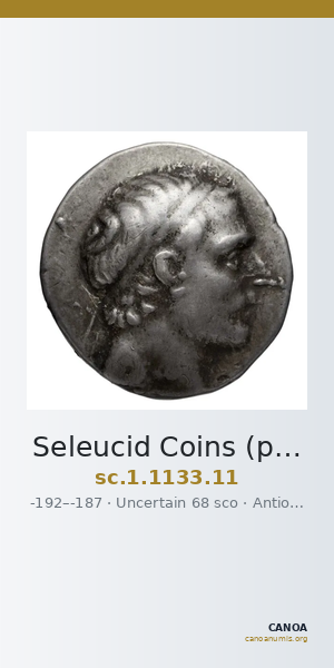 Seleucid Coins (part 1) 1133.11 — CANOA