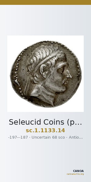 Seleucid Coins (part 1) 1133.14 — CANOA