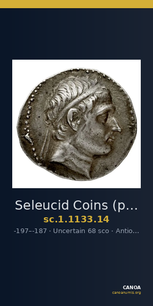 Seleucid Coins (part 1) 1133.14 — CANOA