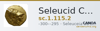 Seleucid Coins (part 1) 115.2 — CANOA