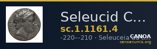 Seleucid Coins (part 1) 1161.4 — CANOA