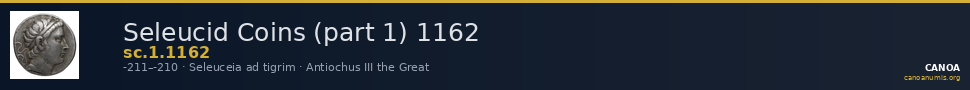 Seleucid Coins (part 1) 1162 — CANOA