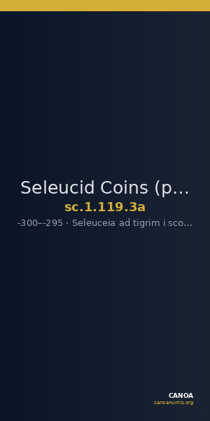 Seleucid Coins (part 1) 119.3a — CANOA