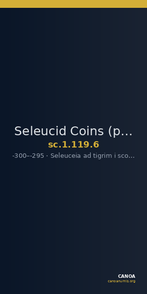 Seleucid Coins (part 1) 119.6 — CANOA