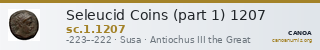Seleucid Coins (part 1) 1207 — CANOA
