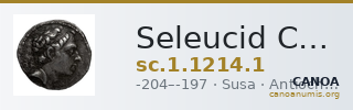 Seleucid Coins (part 1) 1214.1 — CANOA