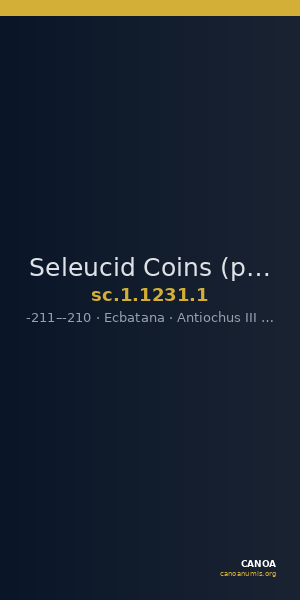 Seleucid Coins (part 1) 1231.1 — CANOA