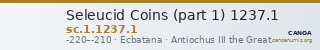 Seleucid Coins (part 1) 1237.1 — CANOA
