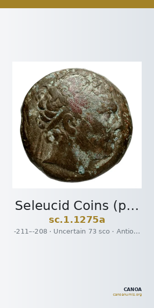 Seleucid Coins (part 1) 1275a — CANOA