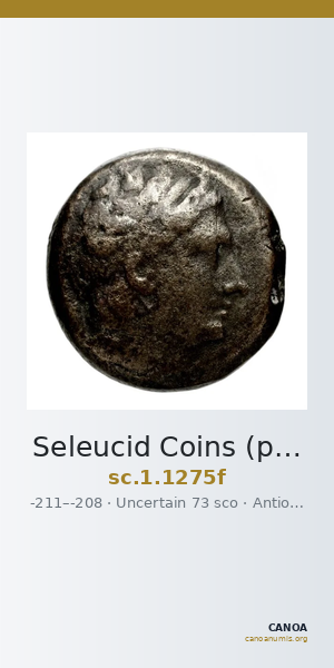 Seleucid Coins (part 1) 1275f — CANOA