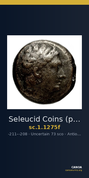 Seleucid Coins (part 1) 1275f — CANOA
