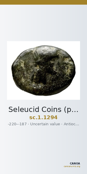 Seleucid Coins (part 1) 1294 — CANOA