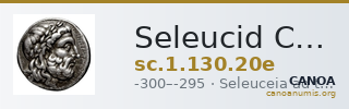 Seleucid Coins (part 1) 130.20e — CANOA