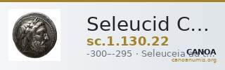 Seleucid Coins (part 1) 130.22 — CANOA