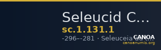 Seleucid Coins (part 1) 131.1 — CANOA