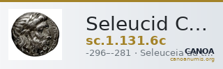 Seleucid Coins (part 1) 131.6c — CANOA