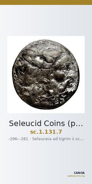 Seleucid Coins (part 1) 131.7 — CANOA