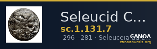 Seleucid Coins (part 1) 131.7 — CANOA