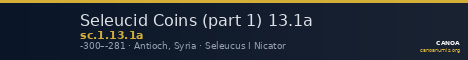 Seleucid Coins (part 1) 13.1a — CANOA