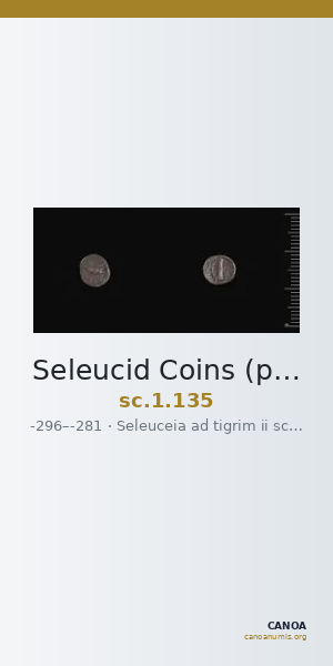 Seleucid Coins (part 1) 135 — CANOA