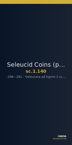 Seleucid Coins (part 1) 140 — CANOA