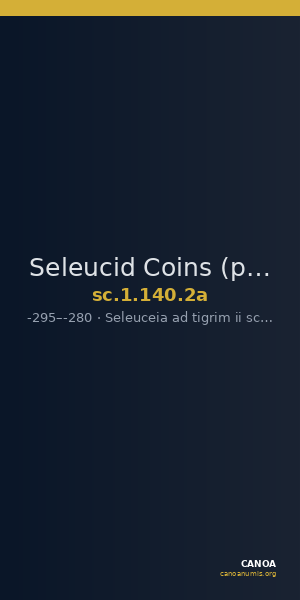 Seleucid Coins (part 1) 140.2a — CANOA