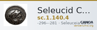 Seleucid Coins (part 1) 140.4 — CANOA