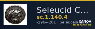 Seleucid Coins (part 1) 140.4 — CANOA