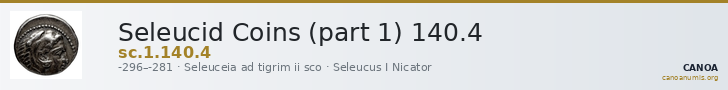 Seleucid Coins (part 1) 140.4 — CANOA