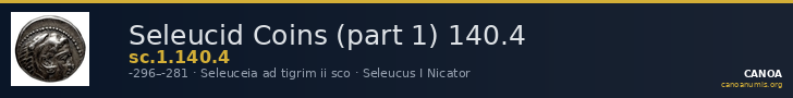 Seleucid Coins (part 1) 140.4 — CANOA