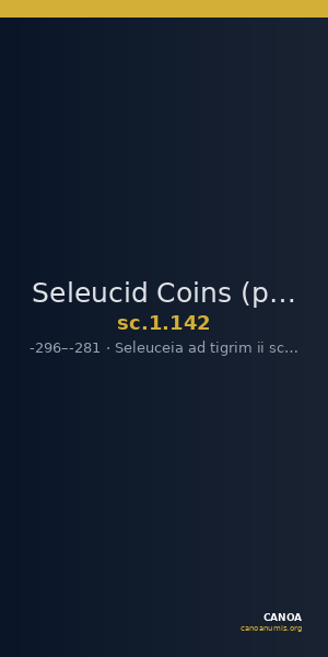 Seleucid Coins (part 1) 142 — CANOA