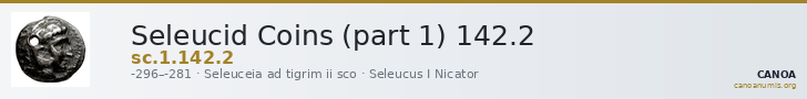 Seleucid Coins (part 1) 142.2 — CANOA