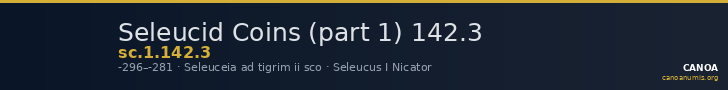 Seleucid Coins (part 1) 142.3 — CANOA