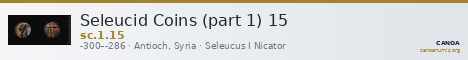 Seleucid Coins (part 1) 15 — CANOA