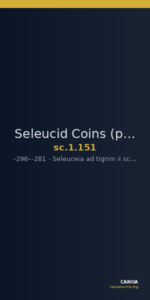 Seleucid Coins (part 1) 151 — CANOA