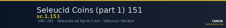 Seleucid Coins (part 1) 151 — CANOA