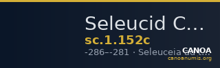 Seleucid Coins (part 1) 152c — CANOA